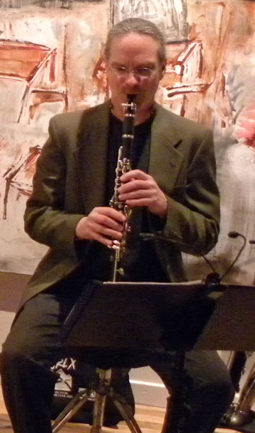 Stu playing clarinet